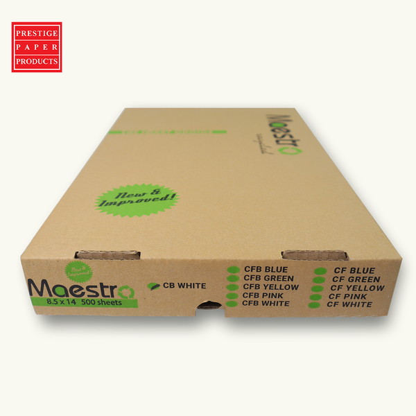 Maestro Recycled Carbonless Paper 8.5 x 14 size 500's per ream (Not Continuous)